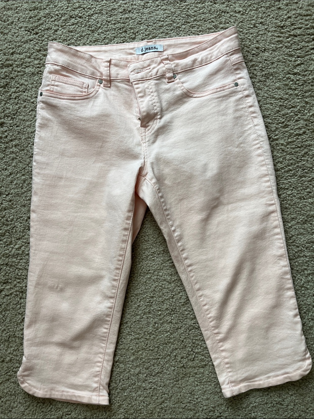 d. jeans Pale Blush Cropped Capri Jeans